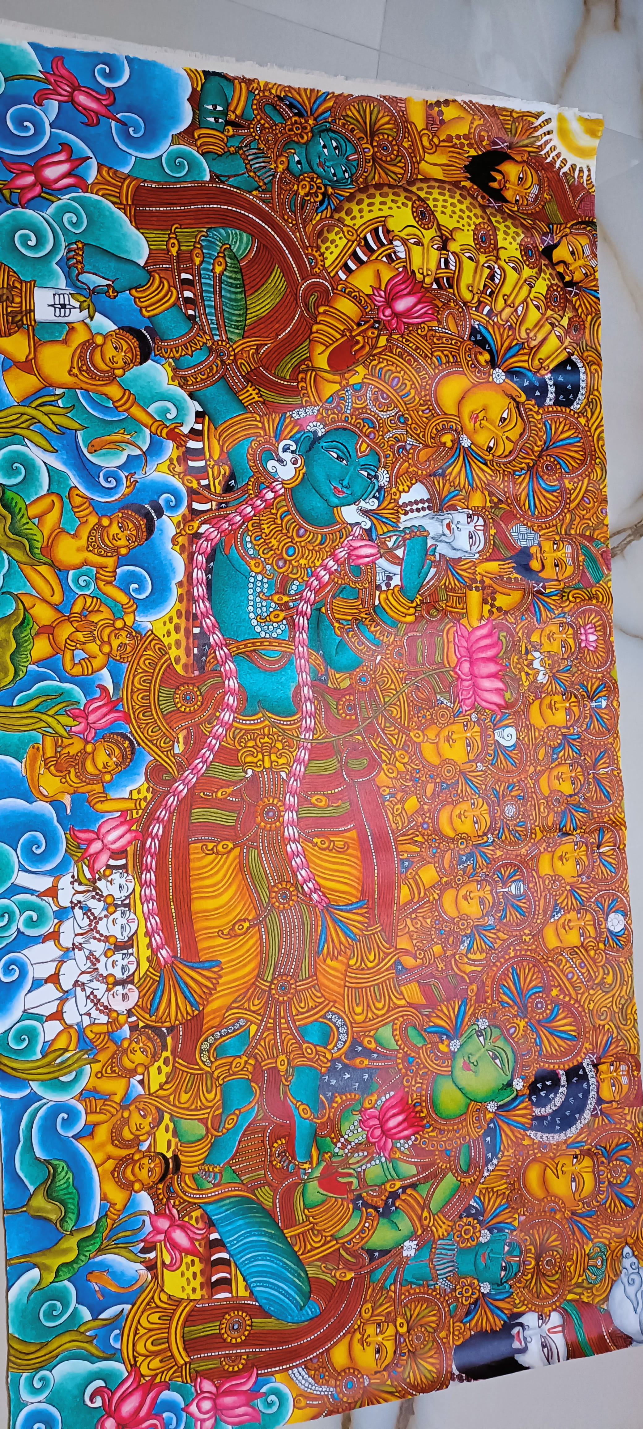 An Intricate Kerala Mural Masterpiece