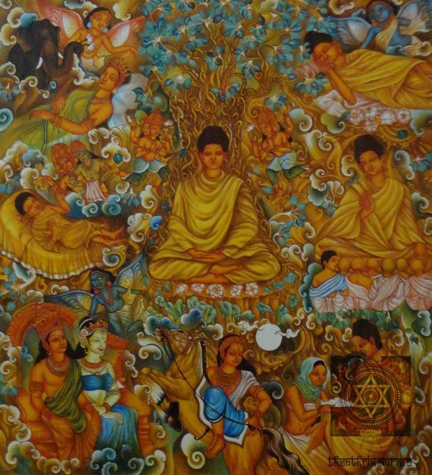 Buddhist Narrative in Kerala Mural Style
