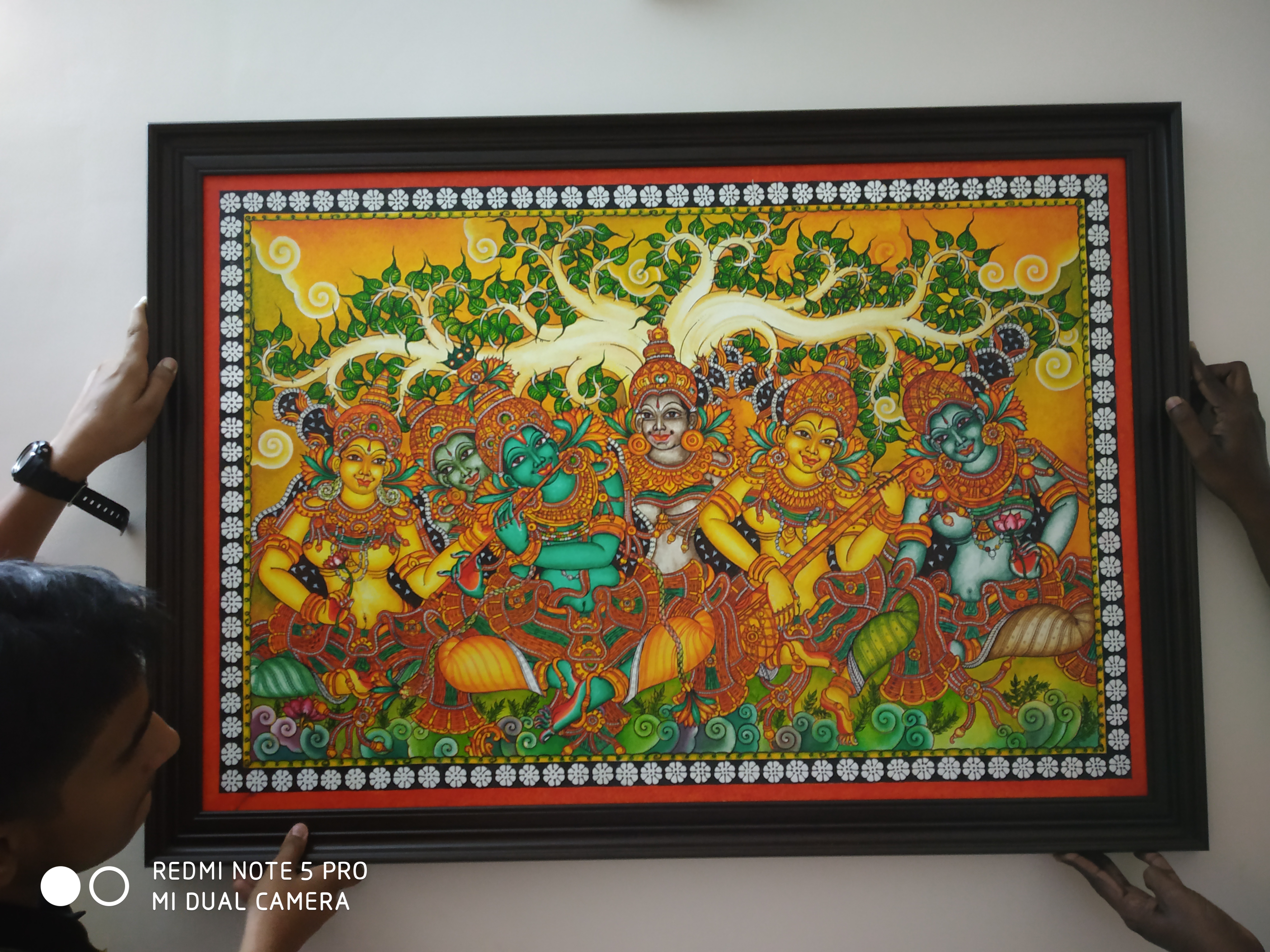 Capturing the Divine Dance of Vrindavan in Mural Art