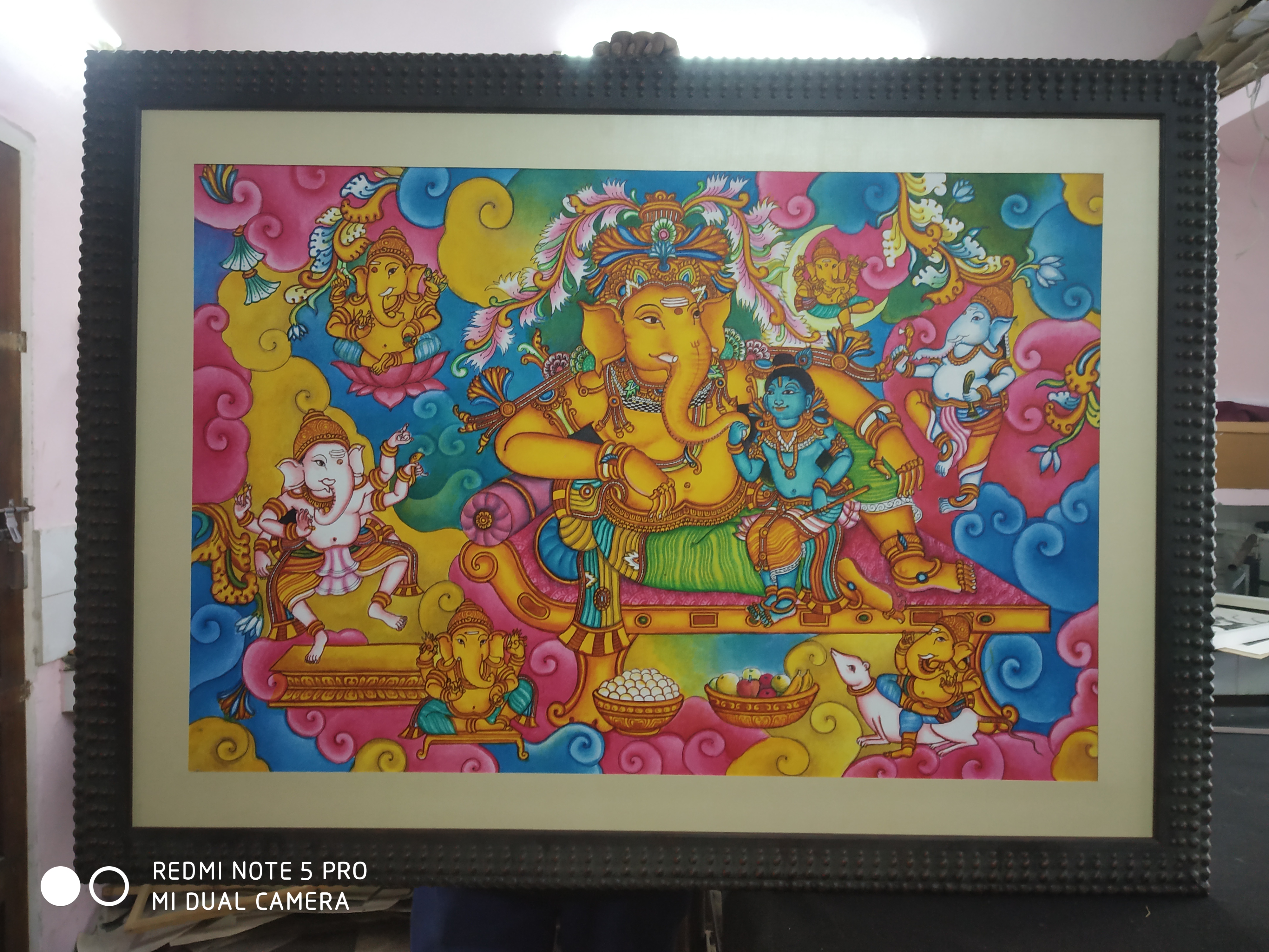 Celebrating Lord Ganesha in Vibrant Mural Art