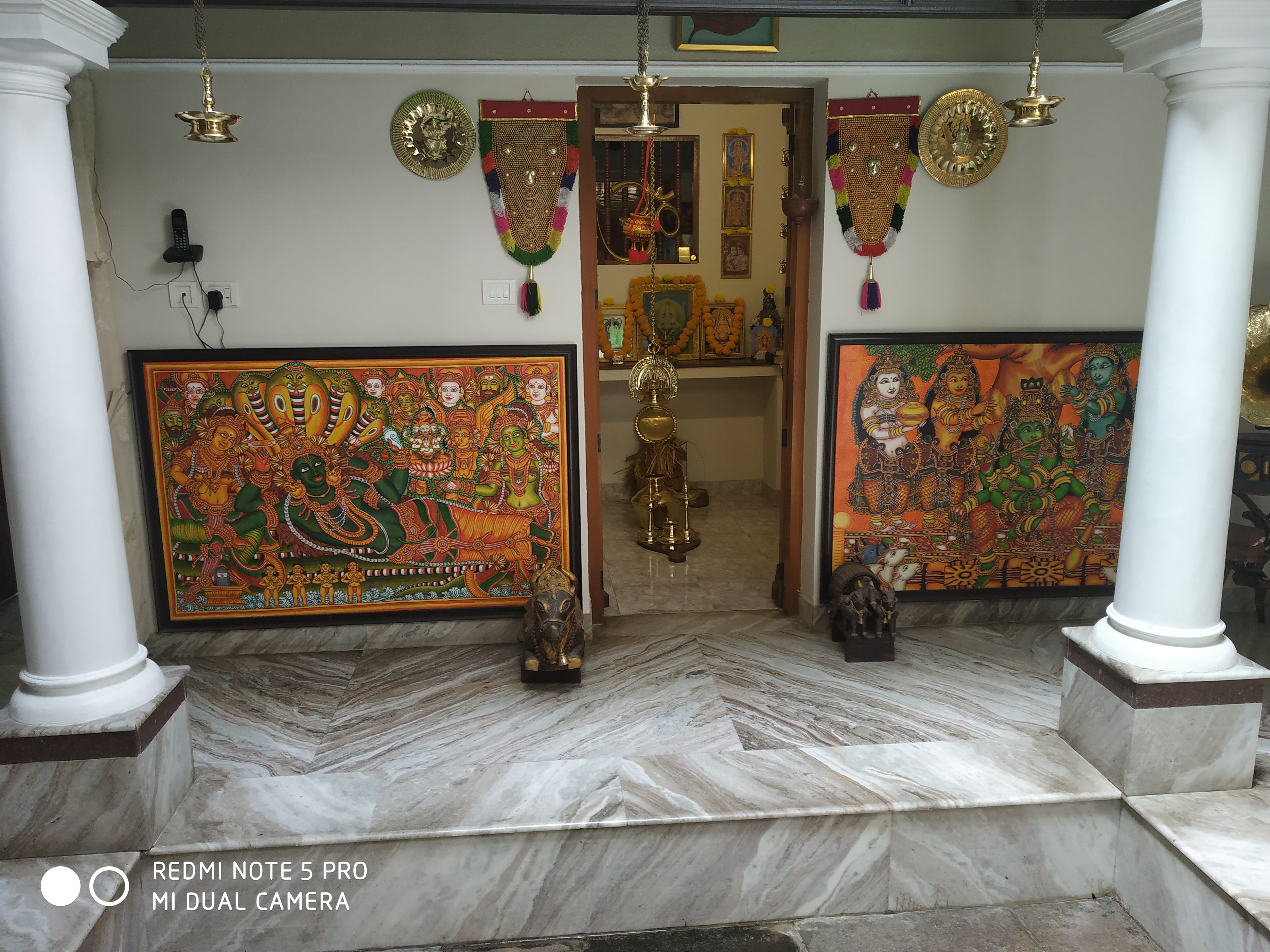 Traditional Murals in a Kerala Home